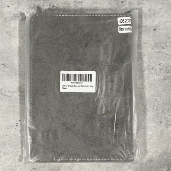 NEW Amzn Fire 2022 HD 8 Tablet Case Gray Denim Multi Pocket Functional - Picture 5 of 6